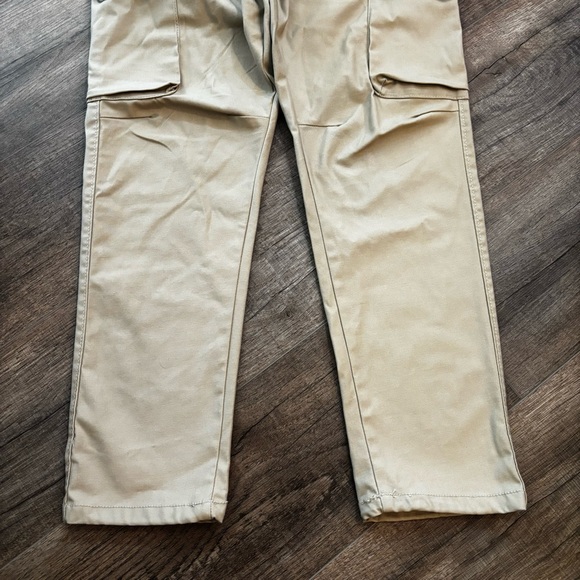WXYZ Men's Size M Tan Beige Cargo Pants w Drawstring Straight Leg Elastic Waist - Picture 4 of 16